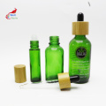 green glass jar glass spray bottle for hair oil serum perfume with bamboo cap cosmetic BJ-220B